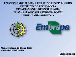 EST&Aacute;GIO SUPERVISIONADO EM ENGENHARIA AGR&Iacute;COLA Aluno
