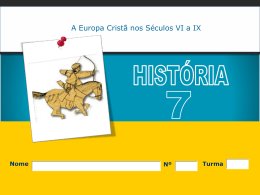 A Europa Crist&atilde; nos S&eacute;culos VI a IX 1