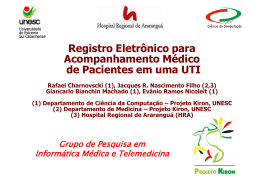 Registro Eletrônico para Acompanhamento Médico de Pacientes