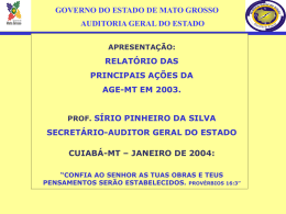 governo do estado de mato grosso auditoria geral do estado