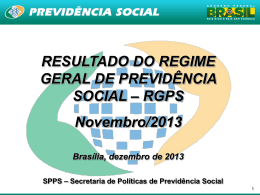 O resultado do Regime Geral de Previdência Social (RGPS)