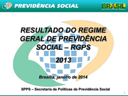 Resultado RGPS - Ministério da Previdência Social