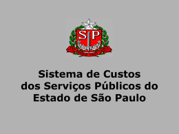 Sistema de Custos dos Serviços Públicos SP