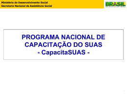Programa Nacional de Capacitação do SUAS - COGEMAS-PR