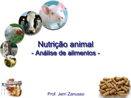 Nutrição animal - Processamento de alimentos -