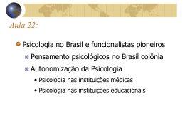 A Psicologia nas institui&ccedil;&otilde;es m&eacute;dicas