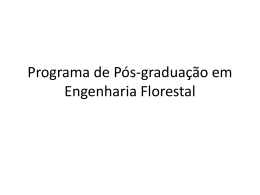Programa de P&oacute;s-gradua&ccedil;&atilde;o em Engenharia Florestal