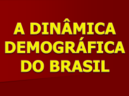 dinâmica demográfica do brasil
