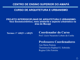 PROJETO INTERDISCIPLINAR DE ARQUITETURA E