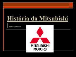História da Mitsubishi | Fonte: Revista ZAP