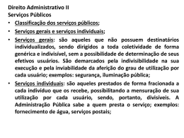 Direito Administrativo II Serviços Públicos