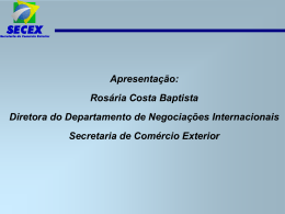 Apresenta&ccedil;&atilde;o da Sr&ordf; Ros&aacute;ria Batista