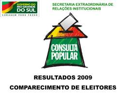 secretaria extraordin&aacute;ria de rela&ccedil;&otilde;es institucionais