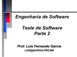 Automação de Testes - Prof. Dr. Luis Fernando Garcia