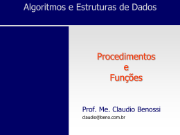 int main() - Prof. Ms. Claudio Benossi