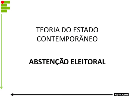 ABSTEN&Ccedil;&Atilde;O ELEITORAL