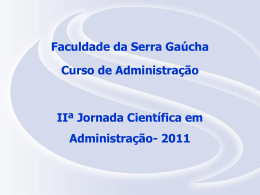 Slide 1 - Faculdade da Serra Gaúcha