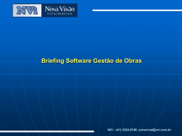 Briefing Software Gestão de Obras