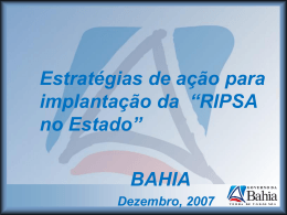 RIPSA Bahia - Secretaria Estadual de Saúde
