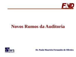 Apresentação Dr. Paulo Mauricio Fernandes de Oliveira