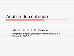 Análise de conteúdo