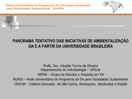 Mapeamento da Educação Ambiental em instituições brasileiras de