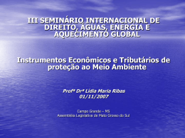 Lídia Ribas MEIO AMBIENTE - Assembleia Legislativa de Mato