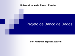 Introdução a Banco de Dados - Universidade de Passo Fundo