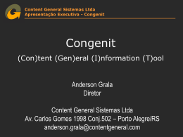 Apresenta&ccedil;&atilde;o Executiva do Congenit