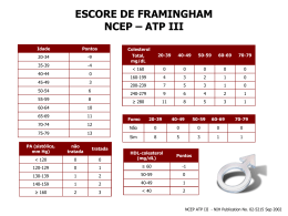 escore de framingham - ncep