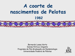 The Pelotas (Brazil) Birth Cohort 1982-2001