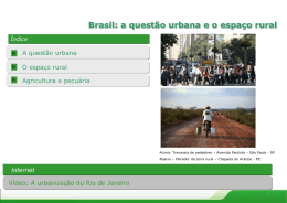 Brasil – A Questão Urbana e o Espaço Rural