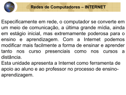 Redes de Computadores – INTERNET