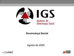 Governança Social: A necessidade de criar mecanismos e