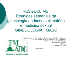 resgeclims r1 29abr2013 - Portal da Disciplina de Ginecologia da