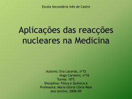 Aplicações das reacções nucleares na medicina