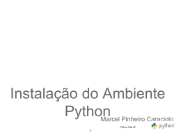 Instalação do Ambiente Python