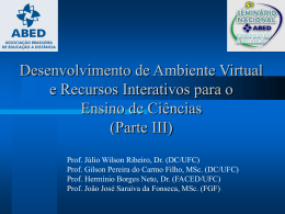 Desenvolvimento de Ambiente Virtual e Recursos Interativos