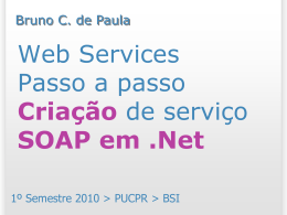 Criação de serviços SOAP em ASP.NET / ASMX