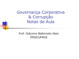 Governan&ccedil;a corporativa