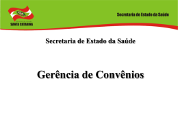 Convênios - Secretaria Estadual de Saúde