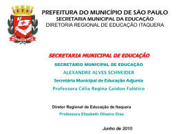 Slide 1 - Secretaria Municipal de Educação