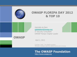 OWASP Estado do Projeto