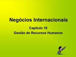 Negócios Internacionais Gestão de Recursos Humanos(1)