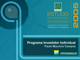 Programa Investidor Individual Paulo Maurício Campos