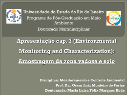 Apresentação Cap.7 Environmental Monitoring and