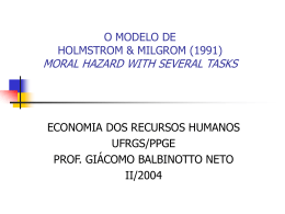 O MODELO DE HOLMSTROM & MILGROM (1991)