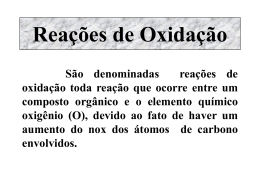 Rea&ccedil;&otilde;es de Oxida&ccedil;&atilde;o