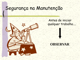 Segurança na Manutenção - Segurança e Trabalho Online