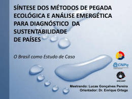Pegada Ecológica Emergética - Lucas Pereira